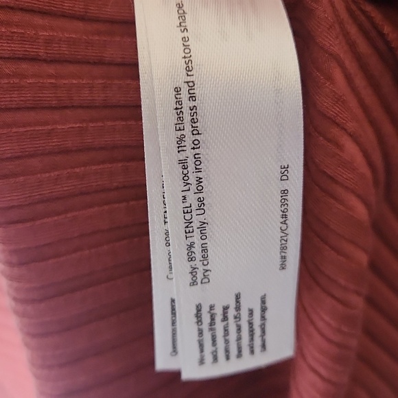 Eileen Fisher Terracotta Textured Stretch Rib Crew Neck Dress, M - Picture 12 of 12